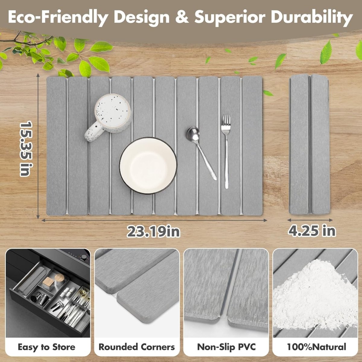 EVODRY – Instant-Dry Diatomite Stone Mat for Clean, Hygienic Surfaces