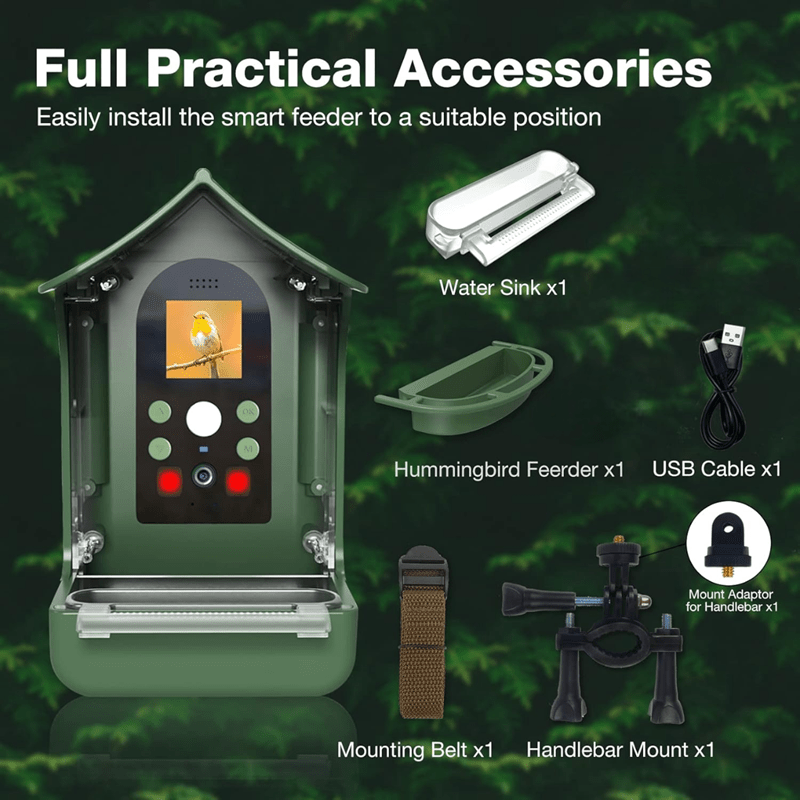 FEATHERVISION – Smart Bird Feeder with Built-In HD Camera for Outdoor Observation