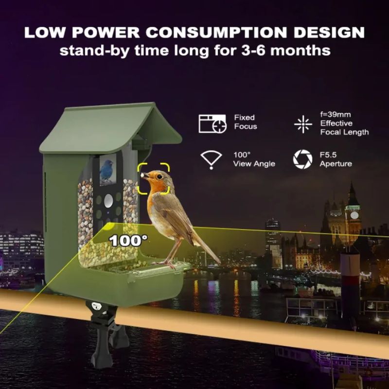 FEATHERVISION – Smart Bird Feeder with Built-In HD Camera for Outdoor Observation