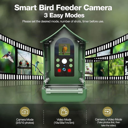 FEATHERVISION – Smart Bird Feeder with Built-In HD Camera for Outdoor Observation