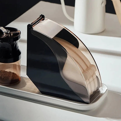 FILTERIA – Hand Brew Coffee Filter Holder with Clear Acrylic Lid