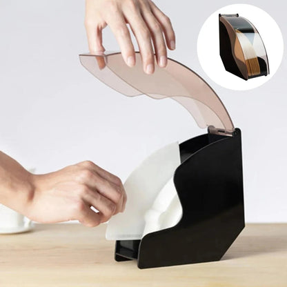FILTERIA – Hand Brew Coffee Filter Holder with Clear Acrylic Lid
