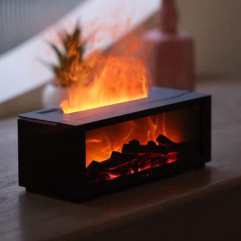 FlameMist – Aromatherapy Humidifier with Flame Effect and LED Light