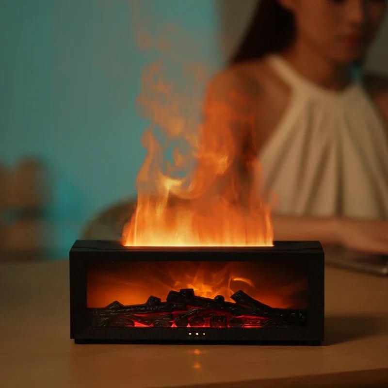 FlameMist – Aromatherapy Humidifier with Flame Effect and LED Light