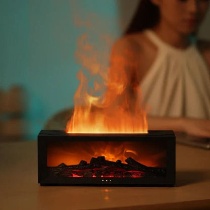 FlameMist – Aromatherapy Humidifier with Flame Effect and LED Light