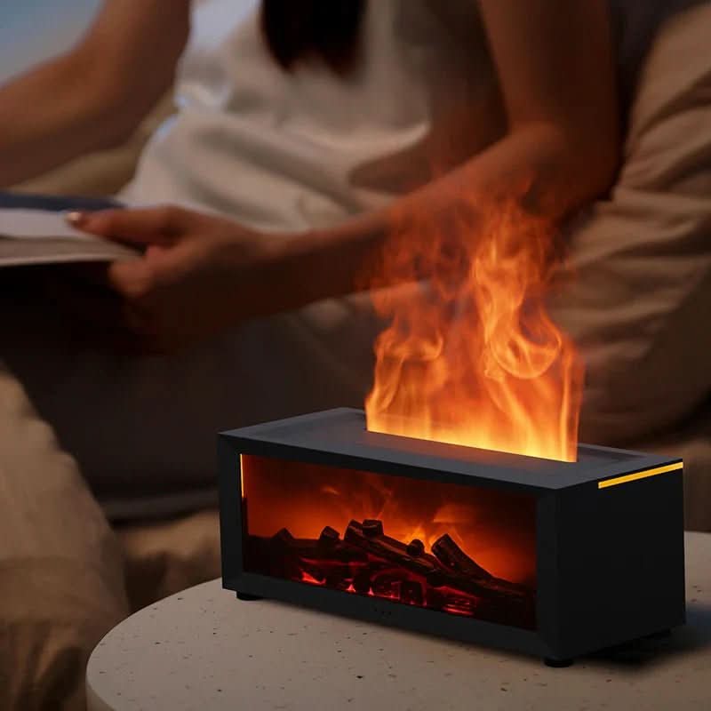 FlameMist – Aromatherapy Humidifier with Flame Effect and LED Light