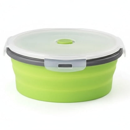 FLEXIBENTO – Collapsible Silicone Bento Lunch Box Set, Portable Food Container with Leak-Proof Lid