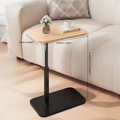 LIVELIFT – Adjustable Side Table for Sofa & Bed with Wooden Top