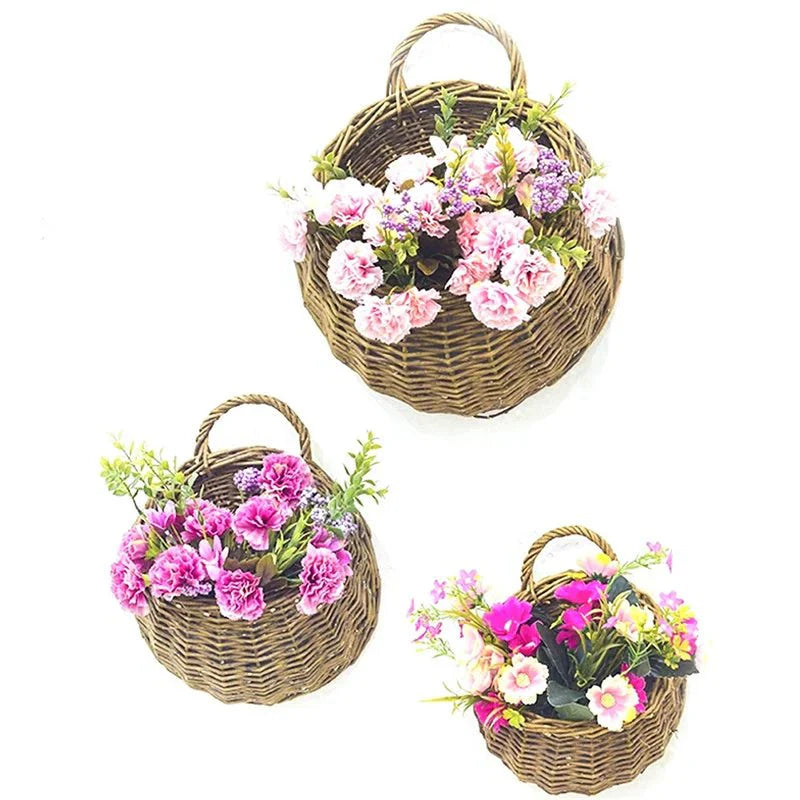 FLORABASK – Elegant Wicker Planter Basket for Decorative Storage