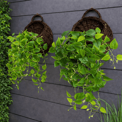 FLORABASK – Elegant Wicker Planter Basket for Decorative Storage