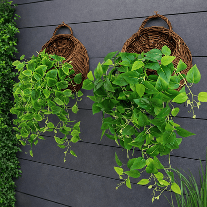 FLORABASK – Elegant Wicker Planter Basket for Decorative Storage
