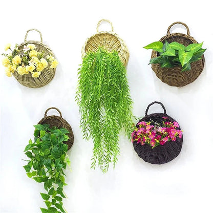 FLORABASK – Elegant Wicker Planter Basket for Decorative Storage