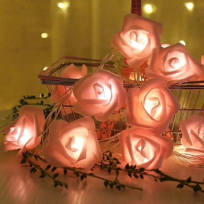FLORAGLOW – Rose Fairy Lights with Soft Warm LEDs for Valentine’s Day Ambience