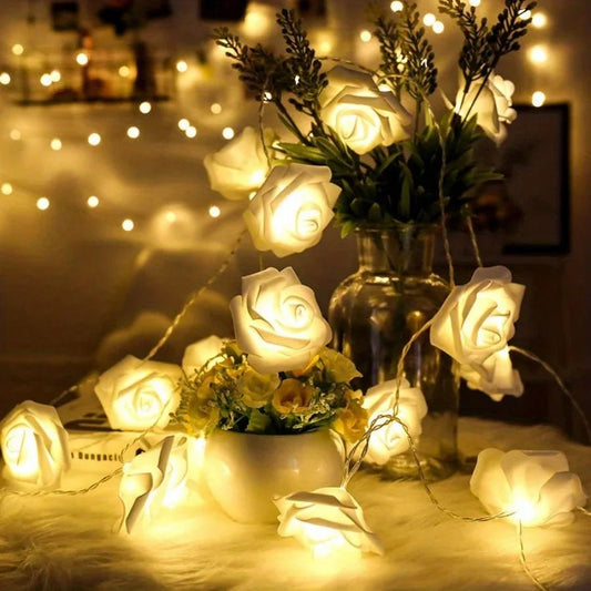 FLORAGLOW – Rose Fairy Lights with Soft Warm LEDs for Valentine’s Day Ambience