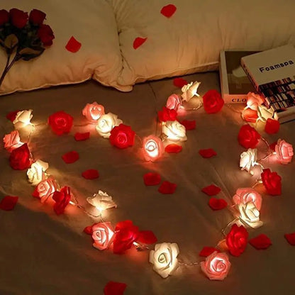 FLORAGLOW – Rose Fairy Lights with Soft Warm LEDs for Valentine’s Day Ambience