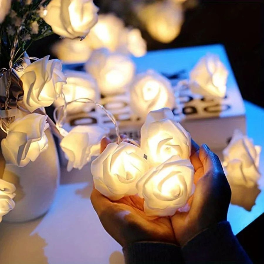 FLORAGLOW – Rose Fairy Lights with Soft Warm LEDs for Valentine’s Day Ambience