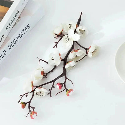 FLORAPLUM – Elegant Artificial Plum Blossom Flowers for Lifelike Decor