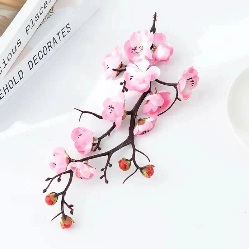 FLORAPLUM – Elegant Artificial Plum Blossom Flowers for Lifelike Decor