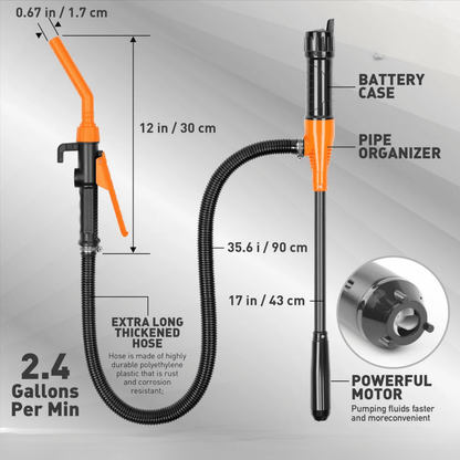 FLOWPUMP – Portable Liquid Transfer Pump with Adjustable Flow Control, 2.4 GPM