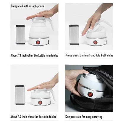 FOLDHEAT – Compact 0.6L Portable Electric Kettle with Folding Design