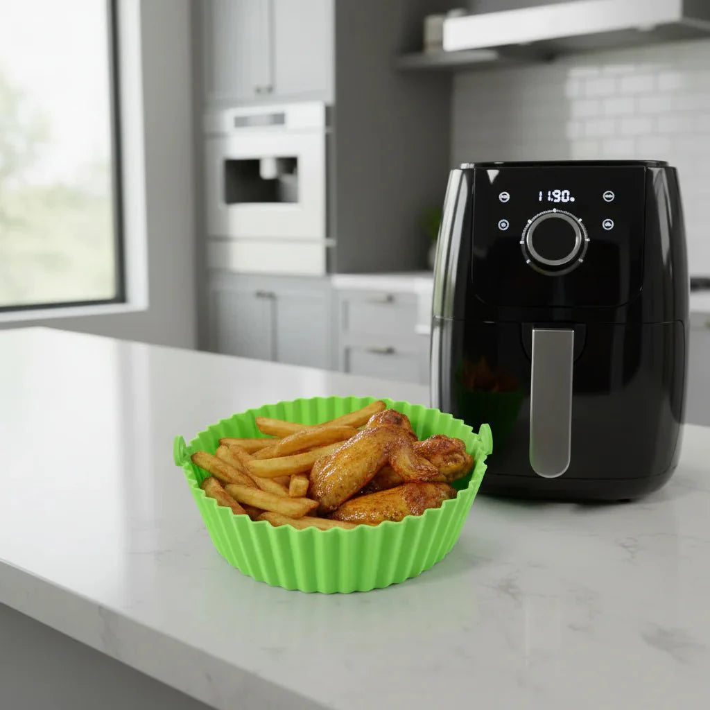 FOLDICOOK – Foldable Silicone Air Fryer Baking Tray with High-Temperature Resistance