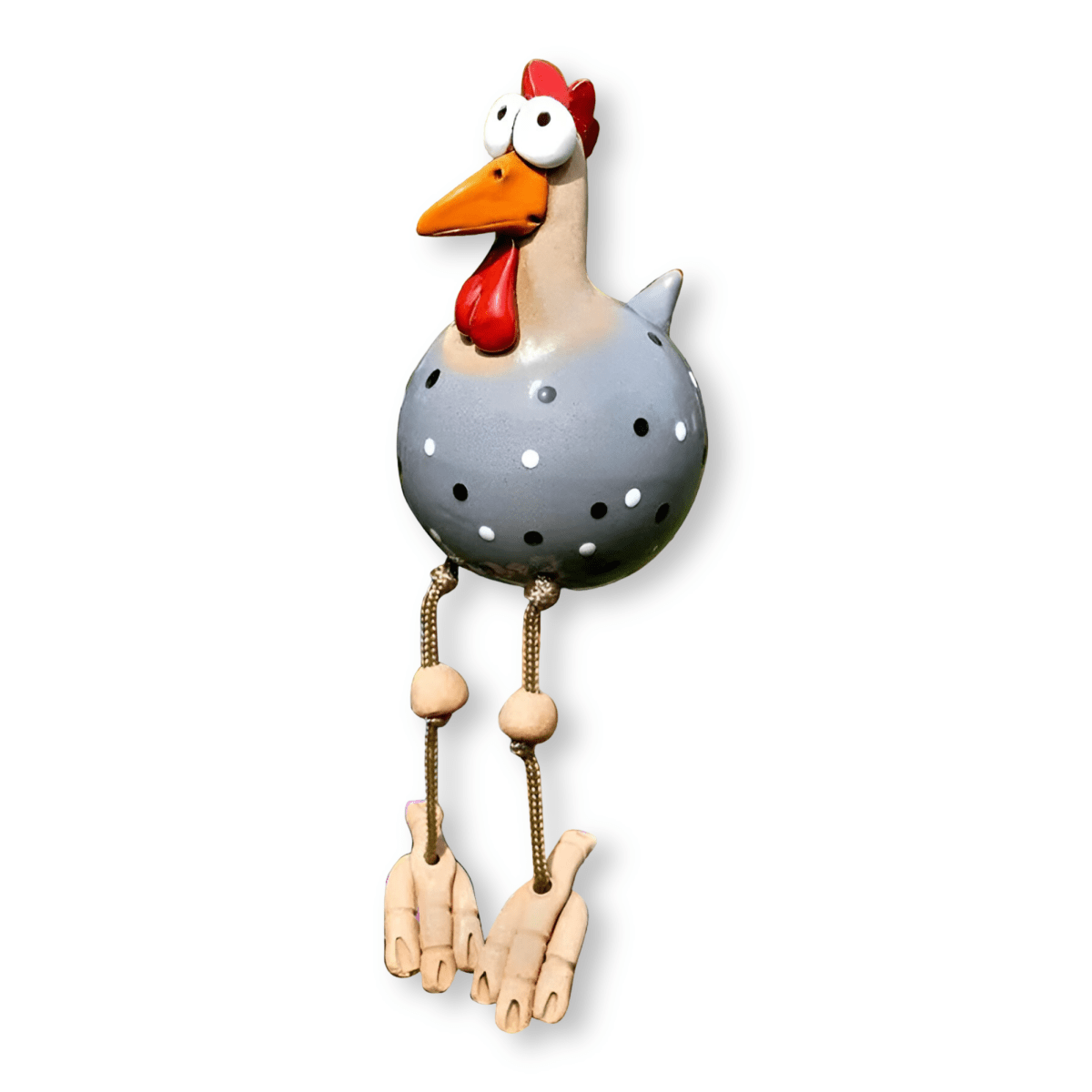 GARDENBLINK – Resin Chicken Statue with Expressive Big Eyes for Delightful Garden Décor