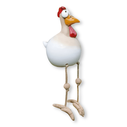 GARDENBLINK – Resin Chicken Statue with Expressive Big Eyes for Delightful Garden Décor