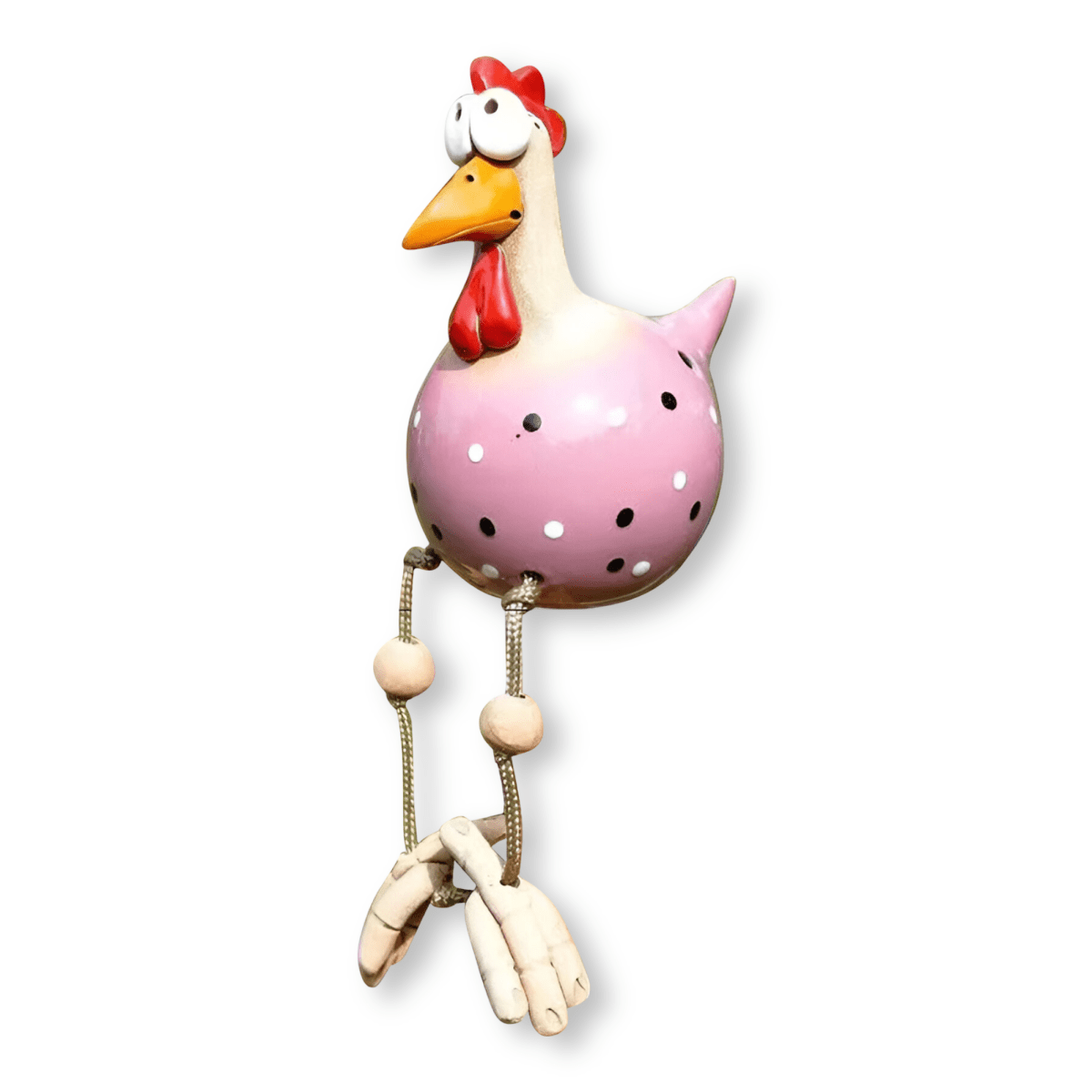 GARDENBLINK – Resin Chicken Statue with Expressive Big Eyes for Delightful Garden Décor