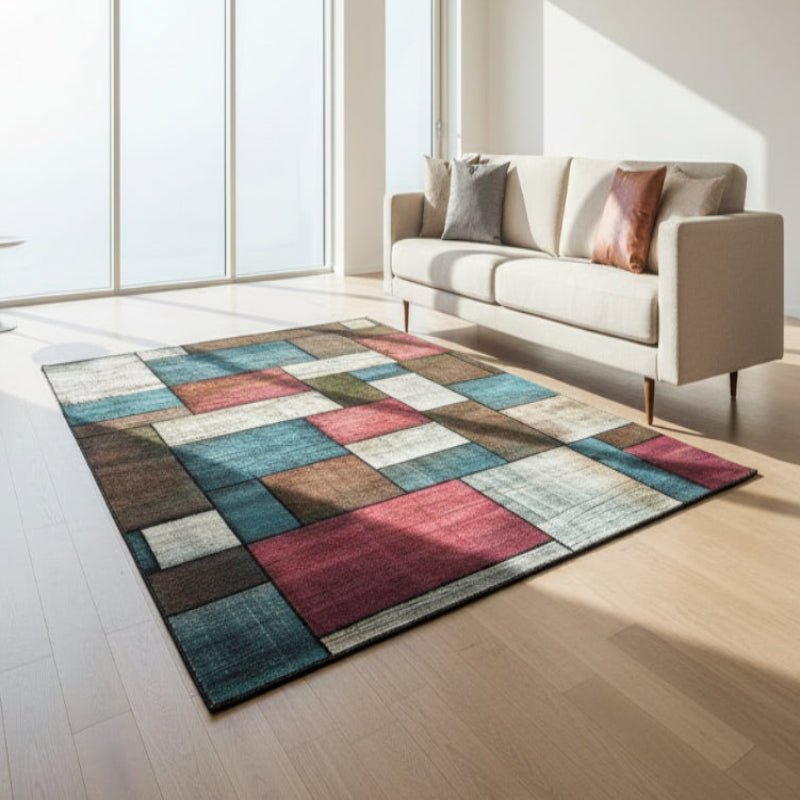 GEOMORA SOFTLY – Stylish Geometric Area Rug for Soft Non-Slip Home Comfort