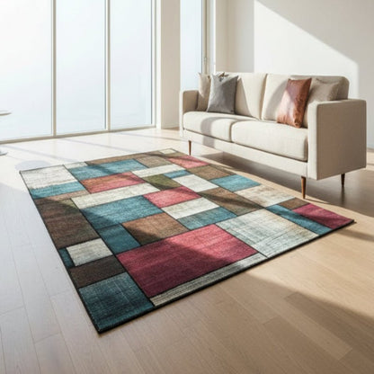 GEOMORA SOFTLY – Stylish Geometric Area Rug for Soft Non-Slip Home Comfort