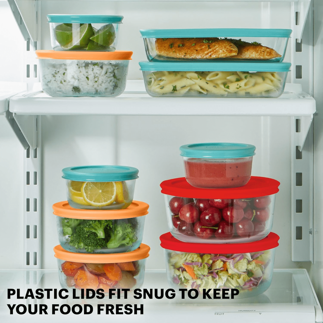 Glassker – 12-Piece Glass Food Storage Set with Airtight Leakproof Lids