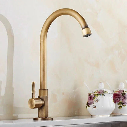 Aethel Tap – 300 mm High Spout in Elegant Antique Brass