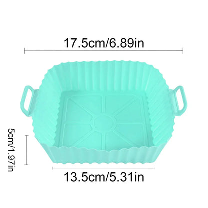 GRIPFRY – Silicone Air Fryer Liner with Side Handles for Clean, Non-Stick Cooking