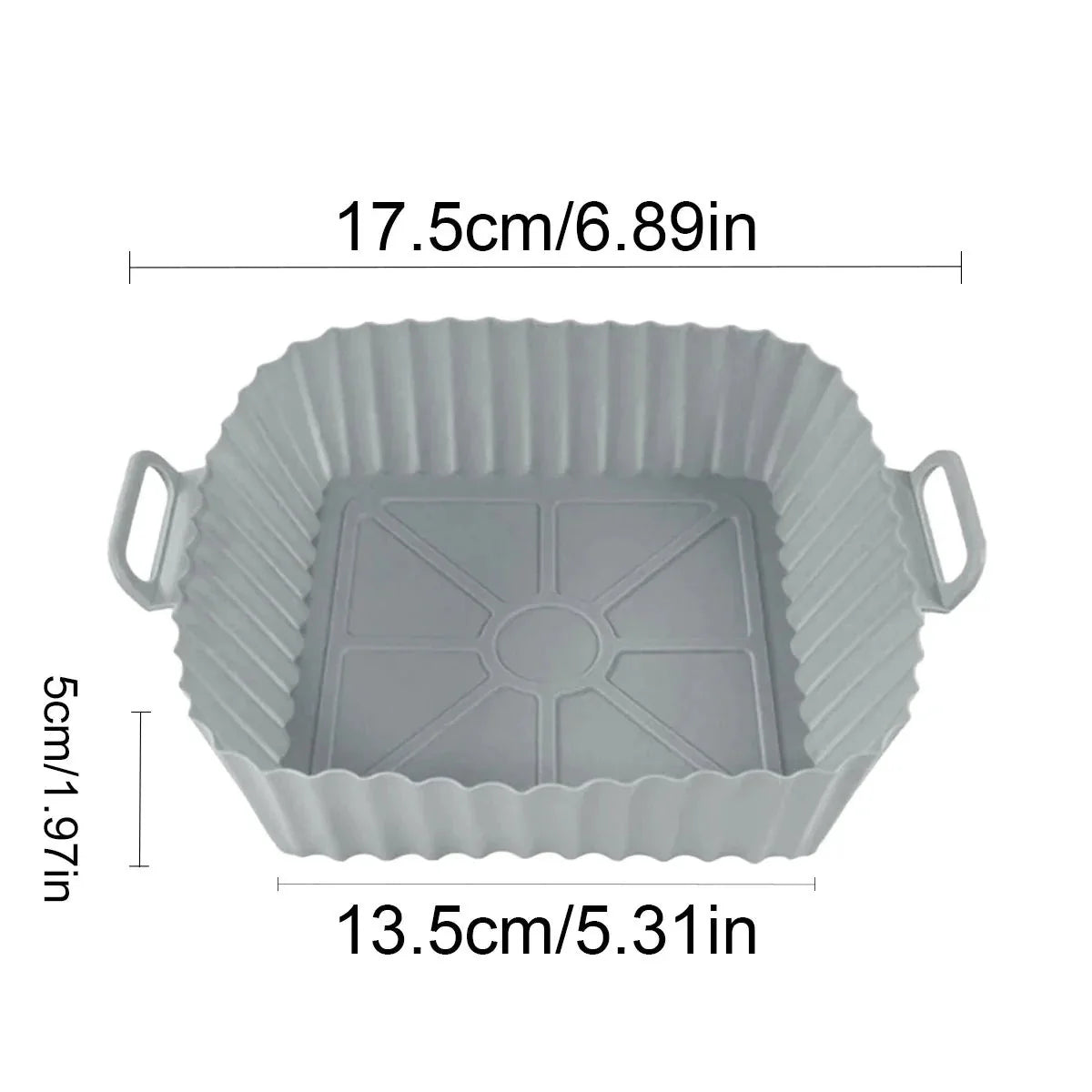 GRIPFRY – Silicone Air Fryer Liner with Side Handles for Clean, Non-Stick Cooking
