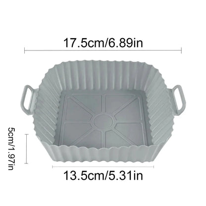 GRIPFRY – Silicone Air Fryer Liner with Side Handles for Clean, Non-Stick Cooking