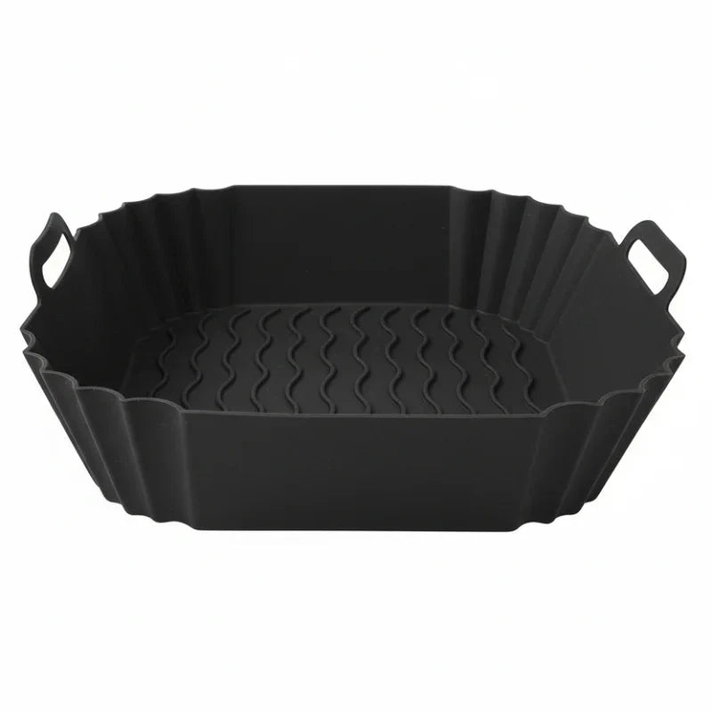GRIPFRY – Silicone Air Fryer Liner with Side Handles for Clean, Non-Stick Cooking