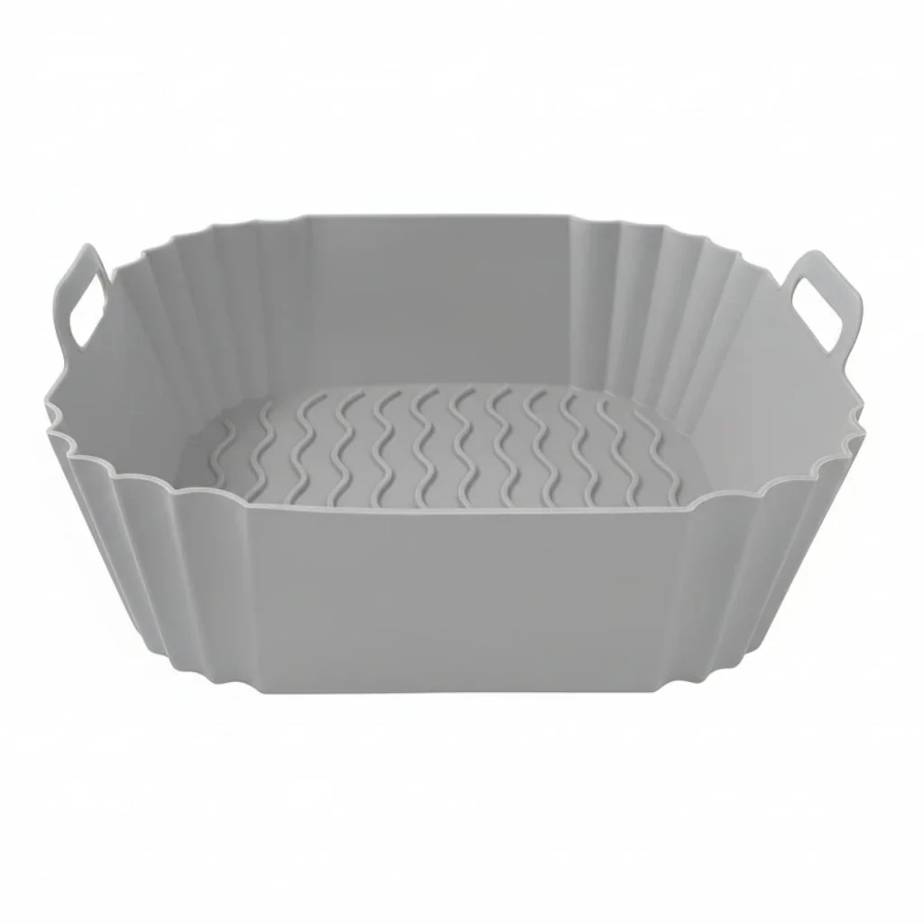 GRIPFRY – Silicone Air Fryer Liner with Side Handles for Clean, Non-Stick Cooking