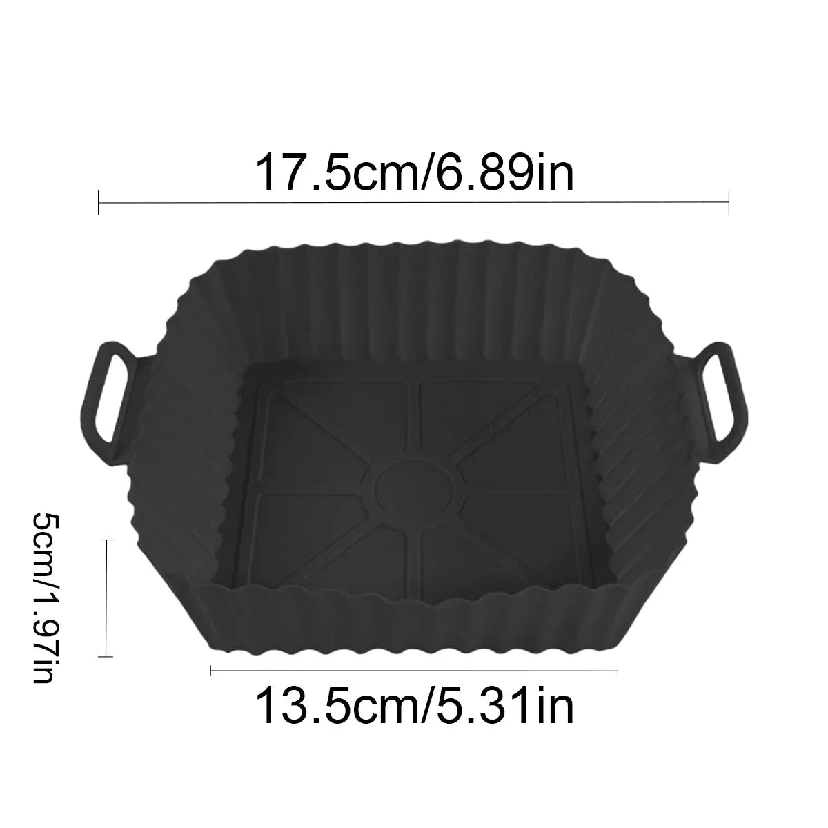 GRIPFRY – Silicone Air Fryer Liner with Side Handles for Clean, Non-Stick Cooking