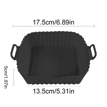 GRIPFRY – Silicone Air Fryer Liner with Side Handles for Clean, Non-Stick Cooking