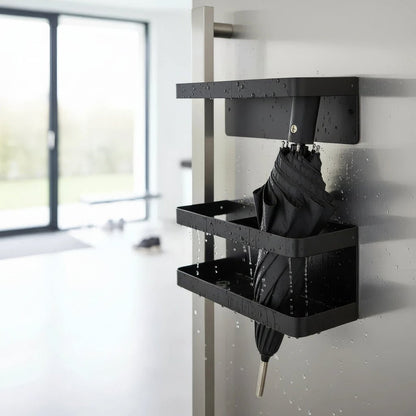 HOMELUX – Adjustable Umbrella Stand with Drip Tray and Premium Iron Finish