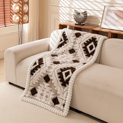 HOMÉVA – Plush Winter Quilted Sofa Slipcover with Anti-Slip Grip