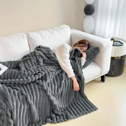 Cozy Striped Throw Blanket