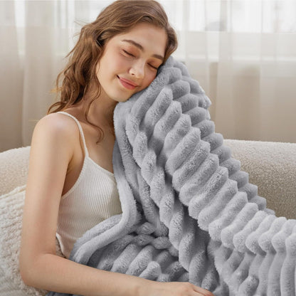 Cozy Striped Throw Blanket