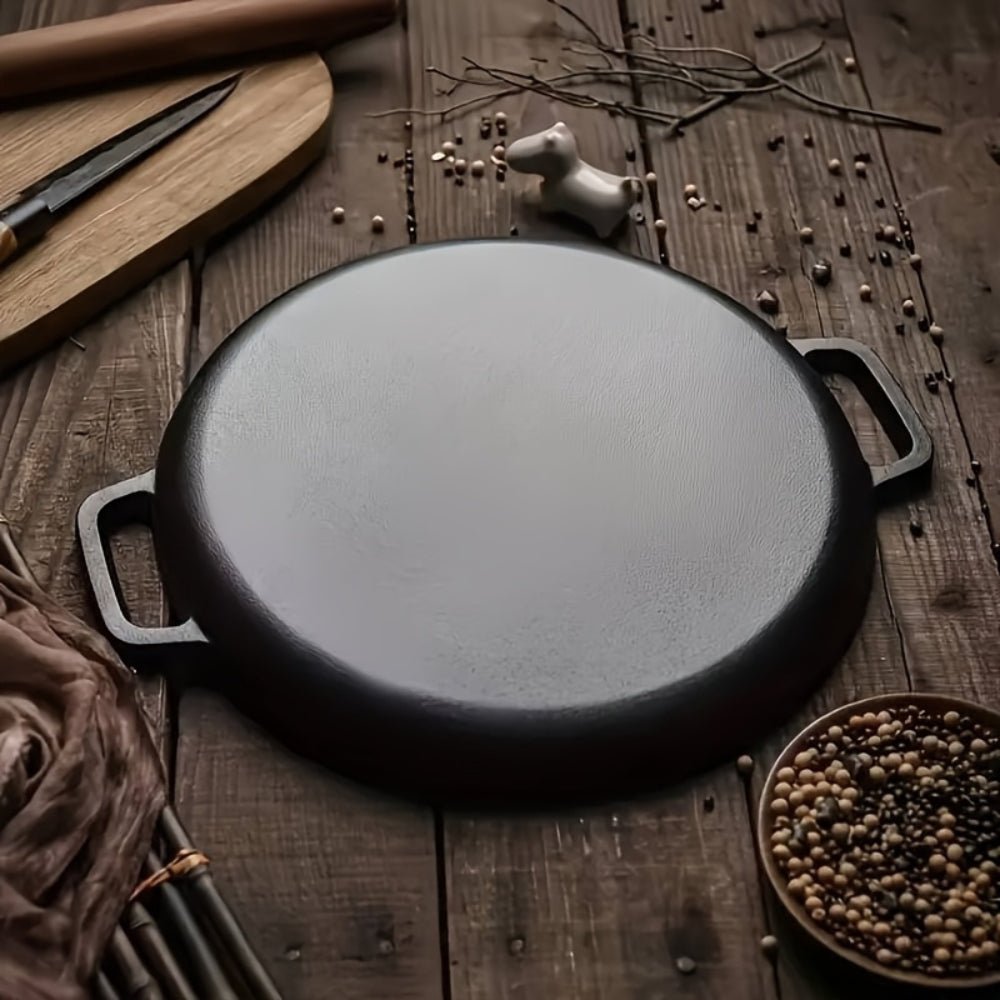 IRONPLATE – Non-Stick Cast Iron Griddle Pan with Dual Carry Handles