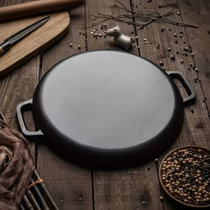 IRONPLATE – Non-Stick Cast Iron Griddle Pan with Dual Carry Handles