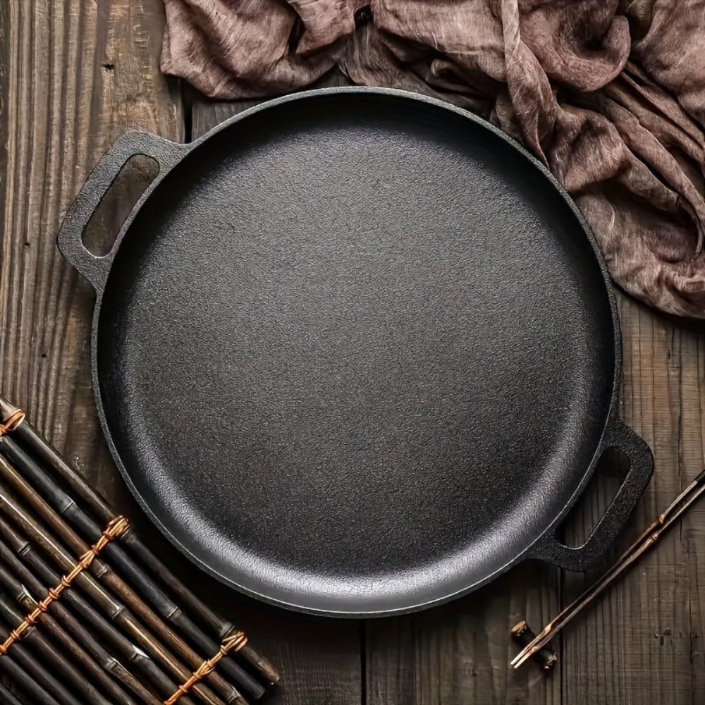 IRONPLATE – Non-Stick Cast Iron Griddle Pan with Dual Carry Handles