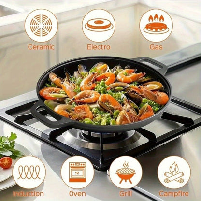 IRONPLATE – Non-Stick Cast Iron Griddle Pan with Dual Carry Handles