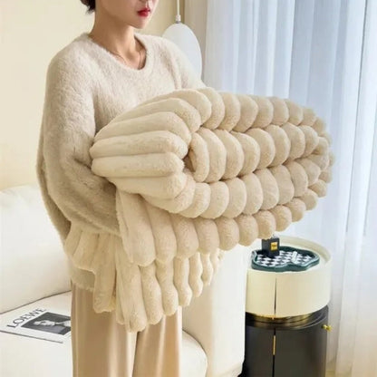 Cozy Striped Throw Blanket