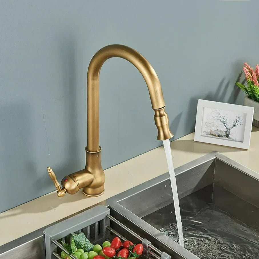KITCHFLOW – Antique Bronze Pull-Out Kitchen Faucet with Touch Sensor