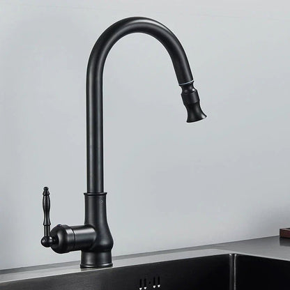 KITCHFLOW – Antique Bronze Pull-Out Kitchen Faucet with Touch Sensor